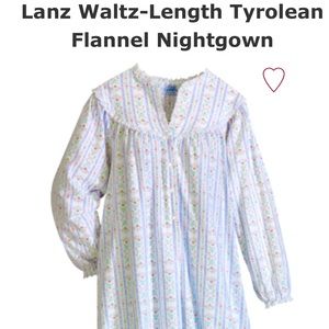 Lanz of Salzburg 1X pastel blue flannel nightgown